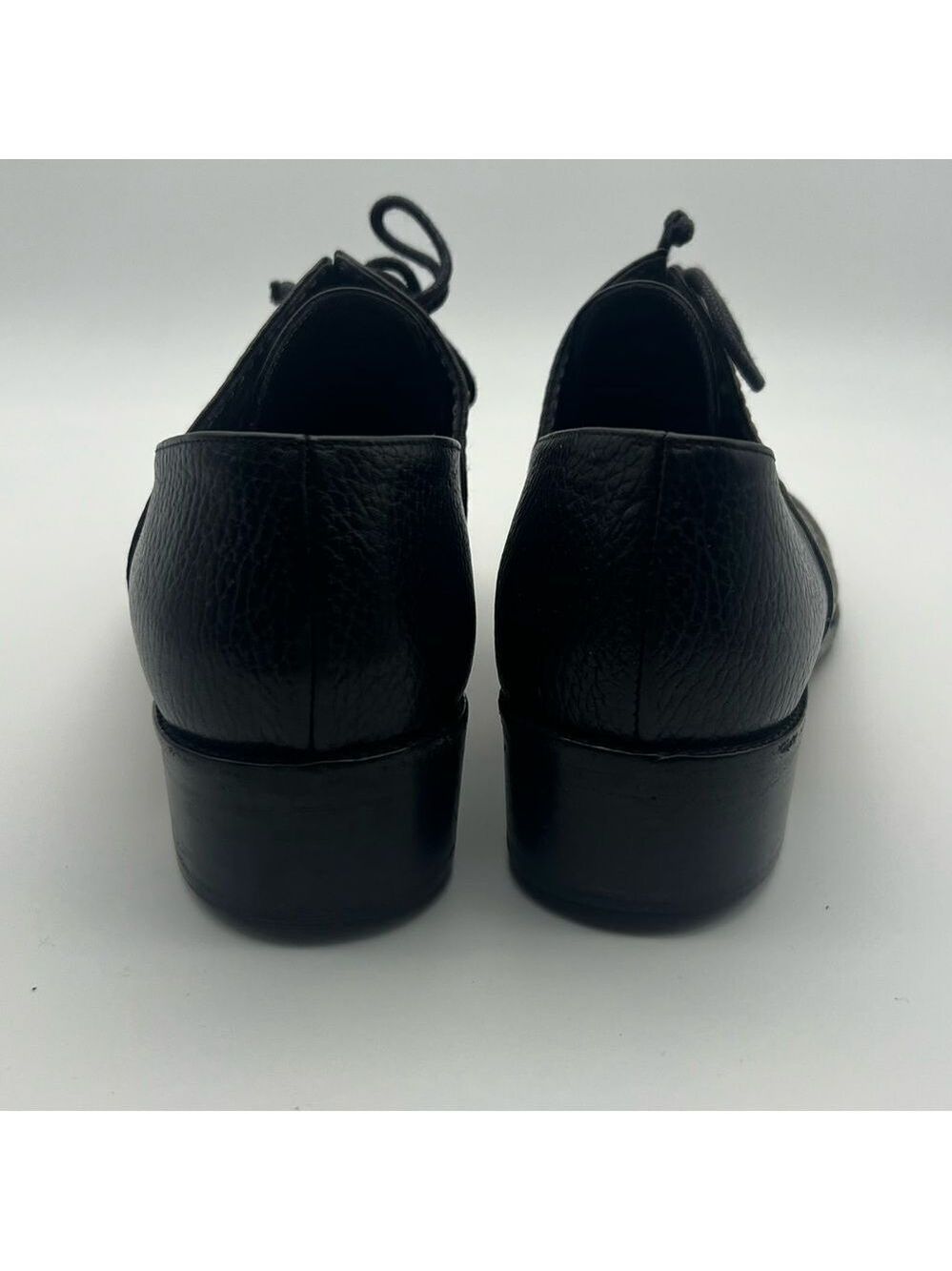Walter Steiger Dark Brown with cream stitching Vintage Lace Up Loafers size 8 - Picture 7 of 11
